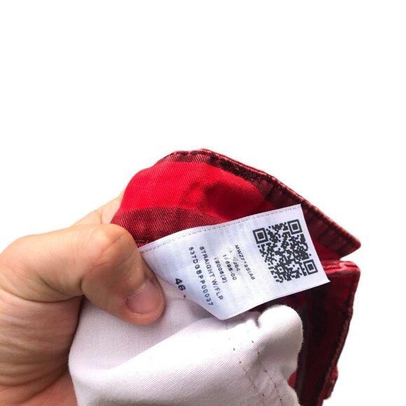 Vintage True Religion Jeans Size 46 Shorts CUT OFF Red Camo - Picture 2 of 6